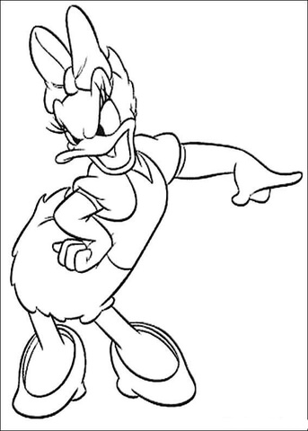 Daisy Is Angry  Coloring Page